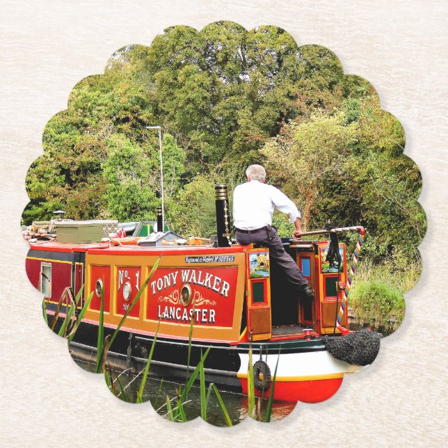 CANAL NARROWBOATS PAPER COASTER (Front)