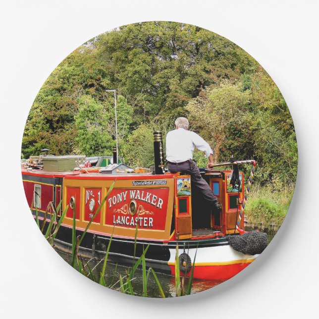 CANAL NARROWBOATS PAPER PLATE (Front)