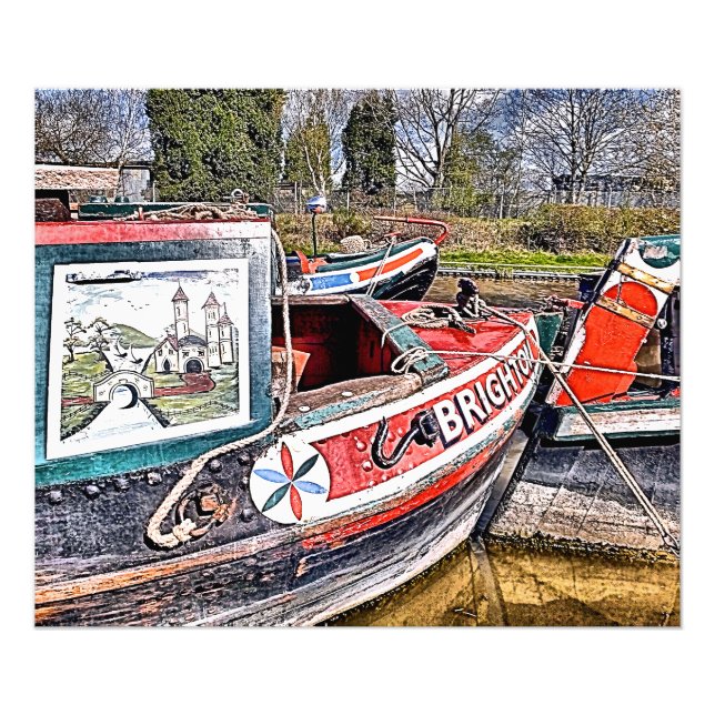 CANAL NARROWBOATS PHOTO PRINT (Front)