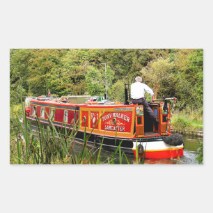 CANAL NARROWBOATS RECTANGULAR STICKER