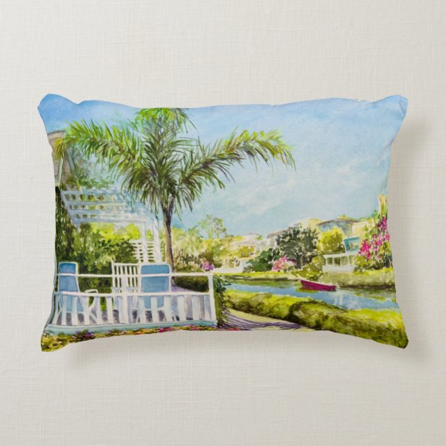 Canal Patio Decorative Cushion (Front)