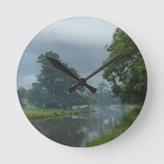 Canal Reflections Round Clock