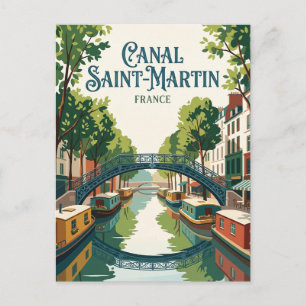 Canal Saint-Martin France Postcard