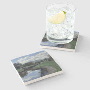Canal themed  stone coaster