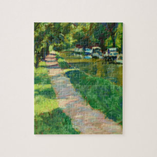 Canal Towpath at Goytre Wharf Jigsaw Puzzle