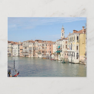 Canal View from the Rialto Bridge - Venice, Italy Postcard
