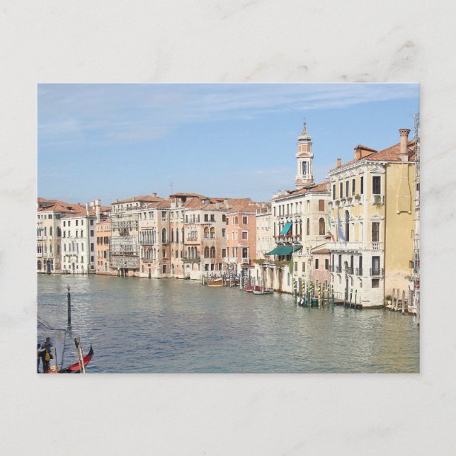 Canal View from the Rialto Bridge - Venice, Italy Postcard (Front)