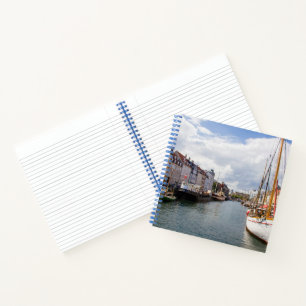 Canal with Boats   Copenhagen Notebook