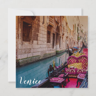 Canal with traditional gondola in Venice, Italy