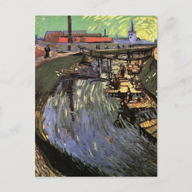 Canal with Women Washing by Vincent van Gogh Postcard (Front)