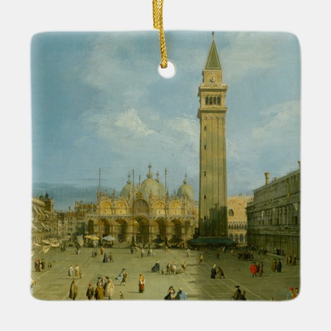 Canaletto | Piazza San Marco Ceramic Tree Decoration (Front)