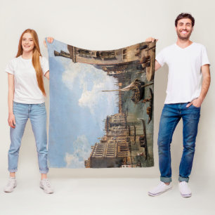 Canaletto View of the Grand Canal   Fleece Blanket