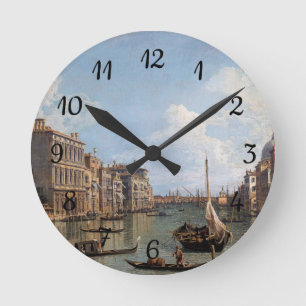Canaletto View of the Grand Canal    Round Clock