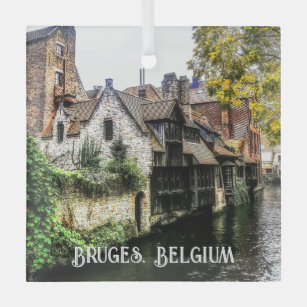 Canals of Bruges Glass Tree Decoration