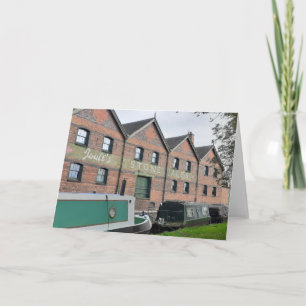 Canalside brewery and narrowboats. card