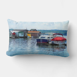 Canandaigua Fishing Shacks Lumbar Cushion