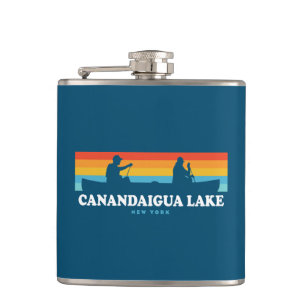 Canandaigua Lake New York Canoe Hip Flask