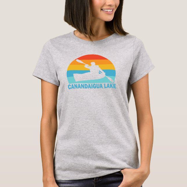Canandaigua Lake New York Kayak T-Shirt (Front)