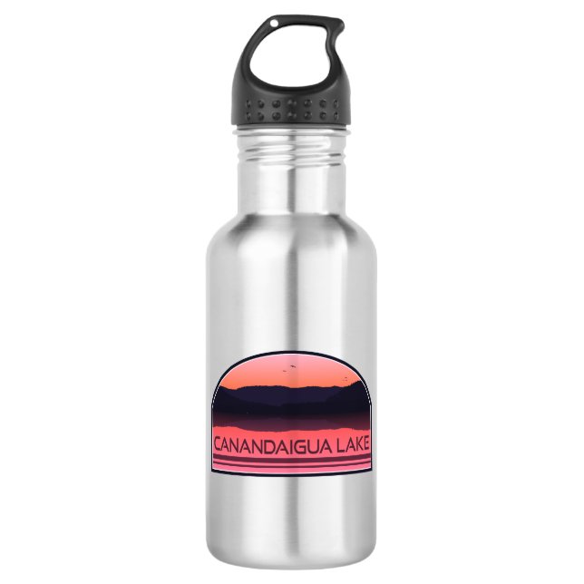 Canandaigua Lake New York Red Sunrise 532 Ml Water Bottle (Front)