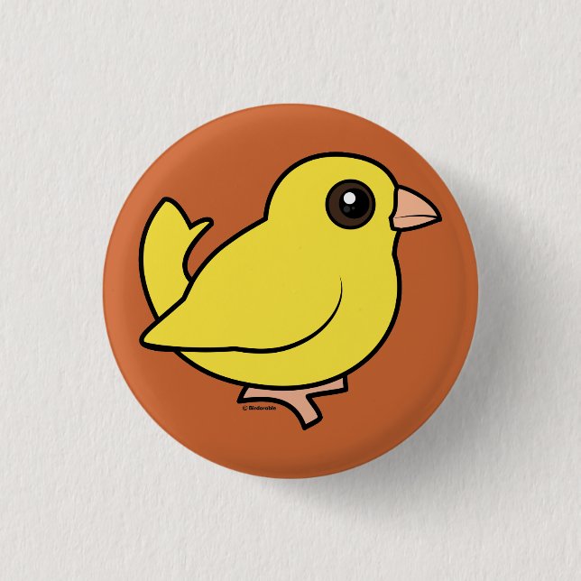 Canary 3 Cm Round Badge (Front)
