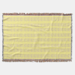 Canary Arts and Crafts Floral Stripe Throw Blanket