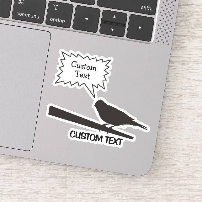 Canary Bird Sitting on Stick Sticker (Detail)