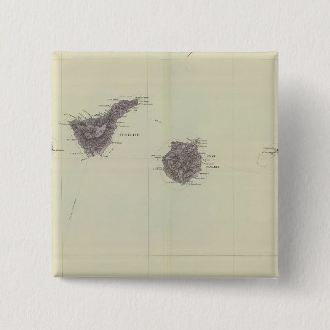 Canary Islands 15 Cm Square Badge (Front)