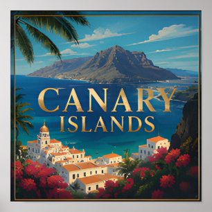 Canary Islands Coastal Escape Tropical Ocean Views Poster
