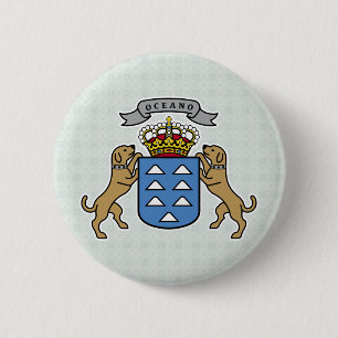 Canary Islands Coat of Arms detail 6 Cm Round Badge