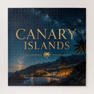 Canary Islands Colourful Coastal Village Jigsaw Puzzle