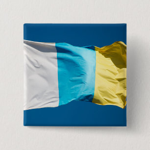 Canary Islands Flag 15 Cm Square Badge