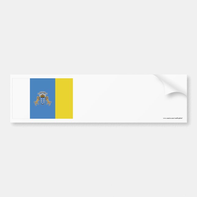 Canary Islands Flag Bumper Sticker (Front)