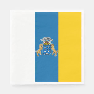 Canary Islands Flag (Canaries) (Canarias, Spain) Napkin