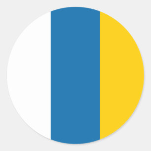 Canary Islands flag spain region symbol Classic Round Sticker