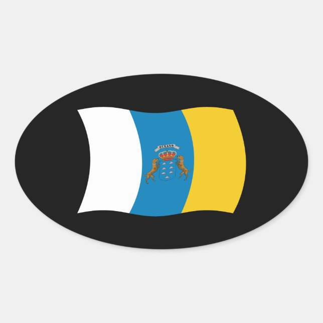 Canary Islands Flag Sticker (Front)