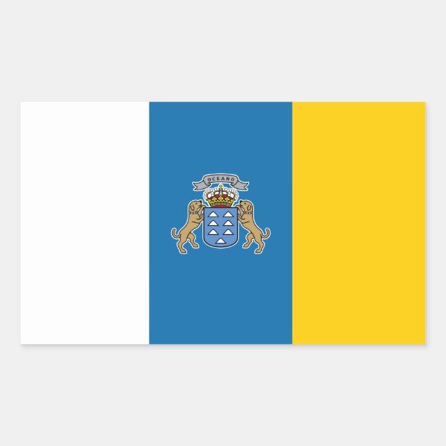 Canary* Islands Flag Sticker (Front)