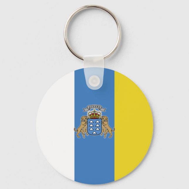 Canary Islands High quality Flag Key Ring (Front)