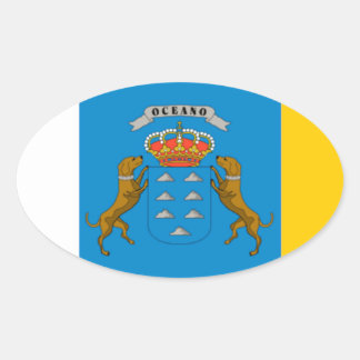 Canary Islands (Spain) Flag Oval Sticker