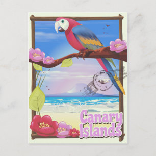 Canary Islands summer vacation poster Postcard
