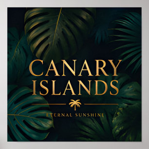 Canary Islands Tropical Botanical Escape Poster