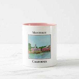 Canary Row Harbour, Stores and Restaurants Two-Tone Coffee Mug