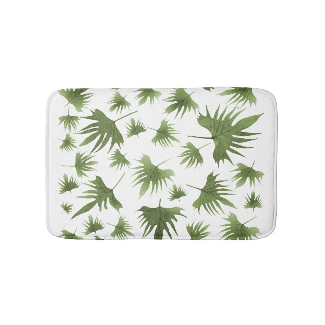 Canary Vine Leaves Bath Mat (Front)