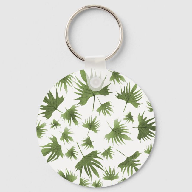 Canary Vine Leaves Key Ring (Front)