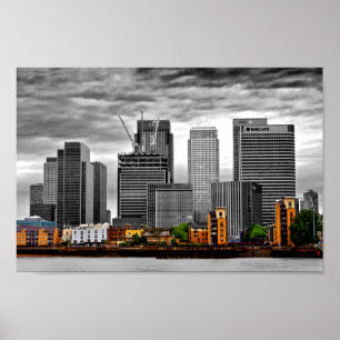 Canary Wharf London Docklands England UK Poster