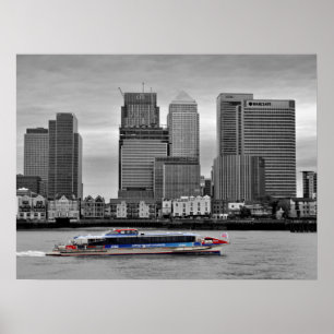Canary Wharf London Docklands England UK Poster