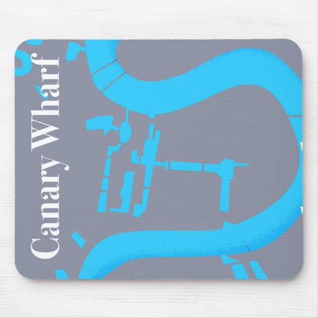 canary wharf london map travel poster mouse pad (Front)