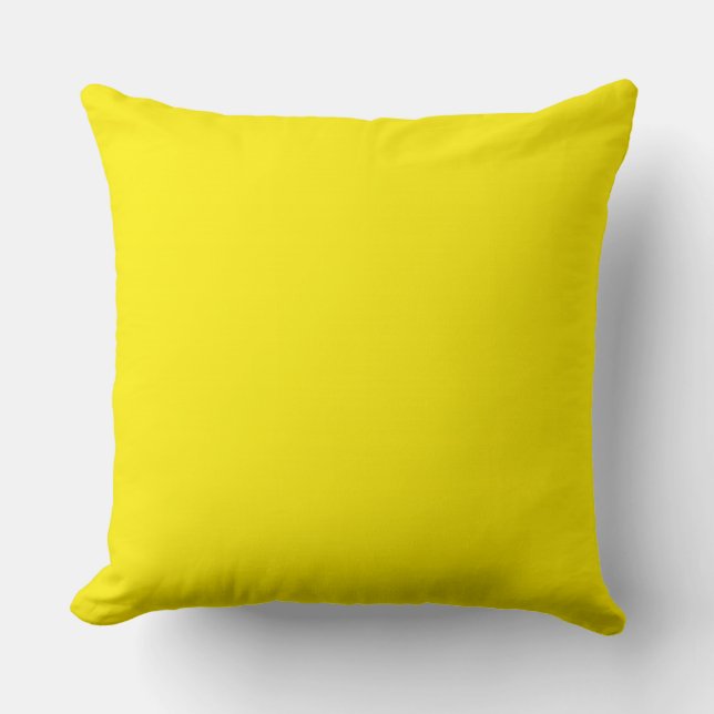 Canary yellow colour background cushion (Front)