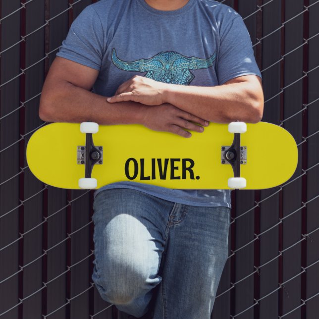 Canary Yellow Modern Name | Classic Trendy  Skateboard (Outdoor 3)