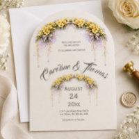 Canary Yellow Romantic Freesia Floral Wedding