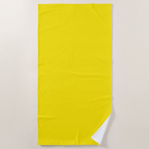 Canary Yellow Solid Colour Beach Towel